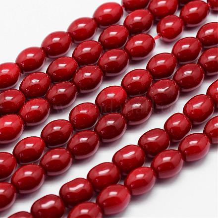Spray Painted Glass Beads Strands HY-K003-17-1