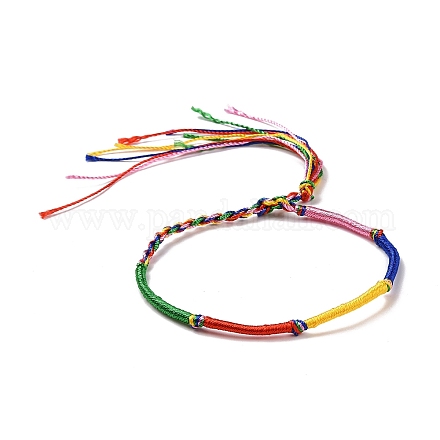 Bracelet cordon tressé en polyester BJEW-I306-01A-1
