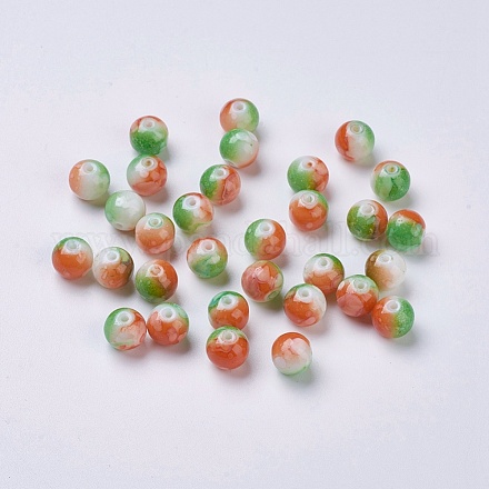 Perles en résine peintes par pulvérisation RESI-K005-02G-1