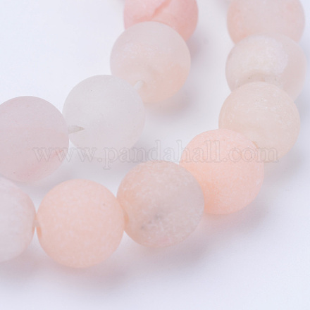 Natural Pink Aventurine Beads Strands X-G-Q462-8mm-13-1