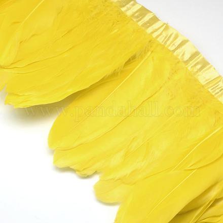 Accessoires de costume en tissu de plumes d'oie à la mode FIND-Q040-05G-1