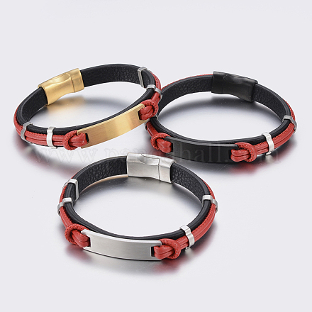 Leather Cord Bracelets BJEW-F317-035-1