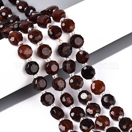 Гранат природный бисер нитей G-B153-A22-1