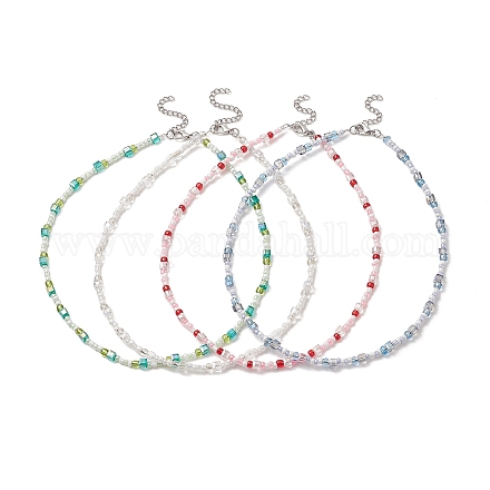 Glasperlenketten für Frauen NJEW-JN04265-1