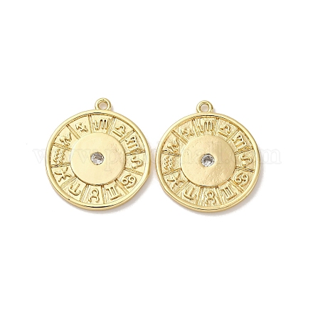 Латунные микро проложить кубического циркония подвески KK-D388-09G-1