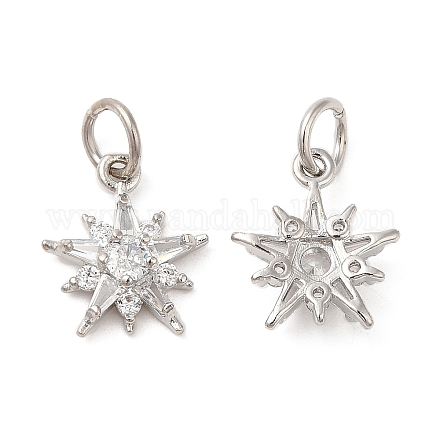 Покрытие стойки латунь микропаве прозрачные кубические циркониевые подвески KK-Z026-06P-1