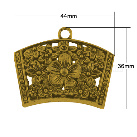 Diy écharpe pendentif style tibétain tube bails TIBE-30135-AG-RS-1