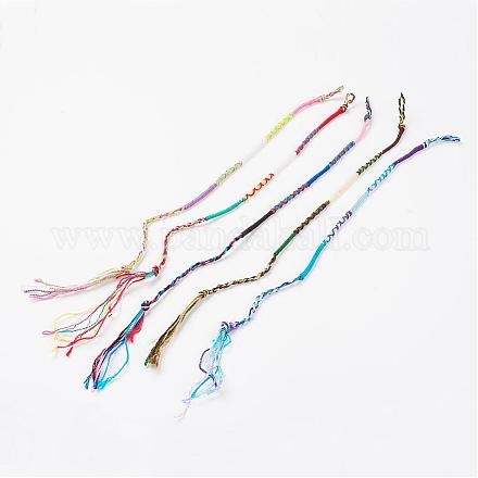 Braided Silk Thread Bracelets BJEW-N0032-02-1