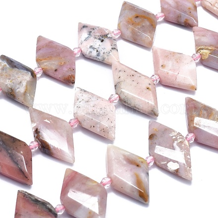 Brins opale de perles roses naturelles G-O179-H19-1