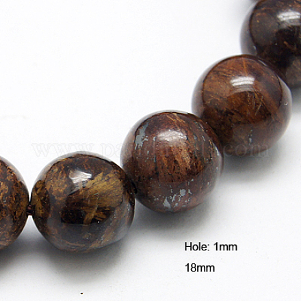 Natural Bronzite Beads Strands G-G212-18mm-42-1