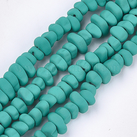 Spray Painted Non-magnetic Synthetic Hematite Beads Strands G-T116-19-04-1