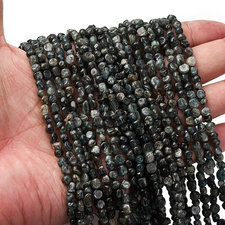 Естественный зеленый кварцевые нити бисера G-I389-A12-1