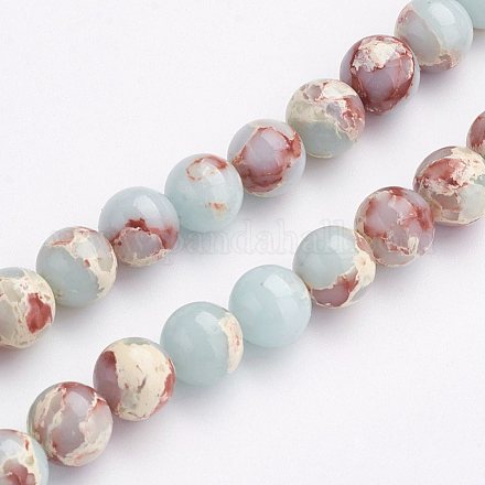 Synthetic Imperial Jasper Beads Strands G-F444-4mm-06-1