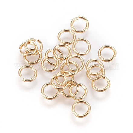 Long-Lasting Plated Brass Open Jump Rings X-KK-WH0028-01G-C-1