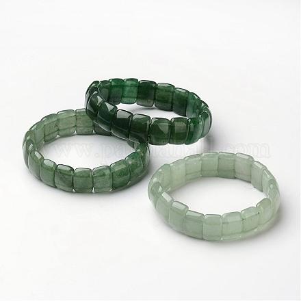 Green Aventurine Beads Stretch Bracelets BJEW-G491-08-1