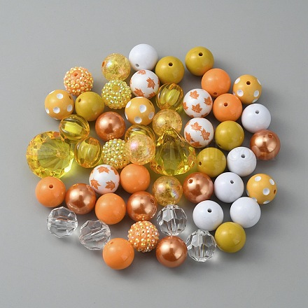 Ensemble de perles acryliques opaques MACR-CJC0001-13B-04-1