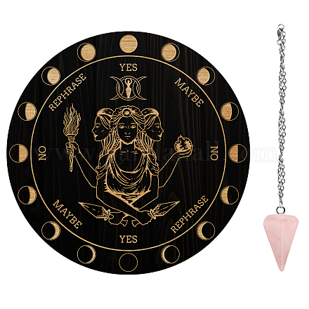 AHANDMAKER Triple Goddess Pendulum Board AJEW-GA0004-66A-1