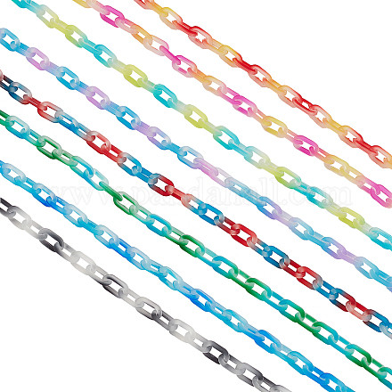 Superfindings двухцветная окраска распылением прозрачные акриловые кабельные цепи ручной работы TACR-FH0001-04-1