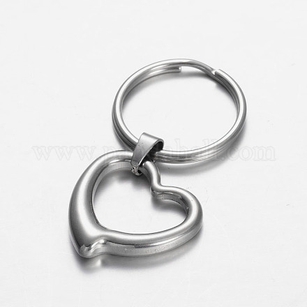 Stainless Steel Heart Keychain KEYC-JKC00047-03-1