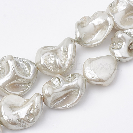 Chapelets de perles de coquille X-BSHE-Q031-15G-1