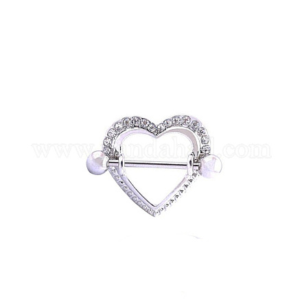 Сосок из хирургической нержавеющей стали 316 с кристаллами и стразами WGD50A0-02-1