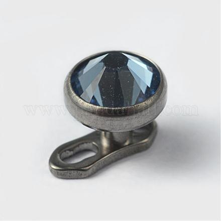 Flat Round G23 Titanium Steel Dermal Anchor AJEW-I034-04-1
