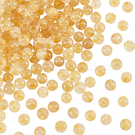Olycraft environ 182 pièce de perles de quartz rutilées naturelles de 5 mm G-OC0003-47-1
