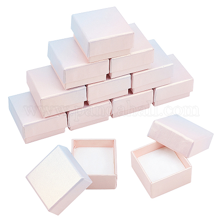 Nbeadsクラフト紙箱  結婚式の創造的なキャンディーボックス  正方形  カラフル  5x5x3cm CBOX-NB0001-20-1