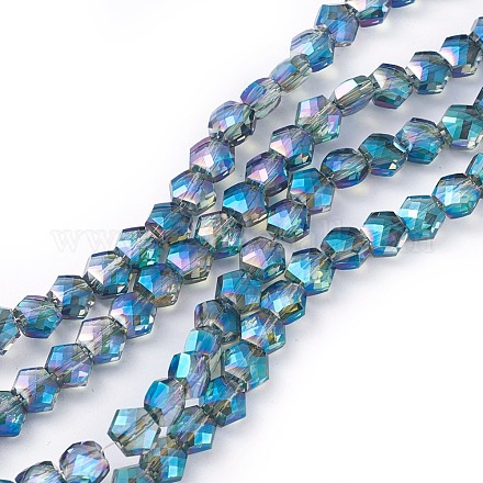 Chapelets de perles en verre électroplaqué EGLA-F143-FR01-1