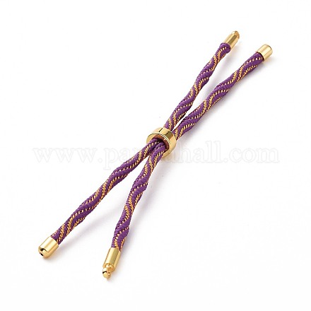 Nylon Cord Silder Bracelets MAK-C003-03G-15-1