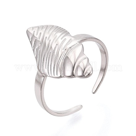 Регулируемые манжеты из нержавеющей стали 304 с открытыми кольцами для женщин RJEW-N052-23P-1