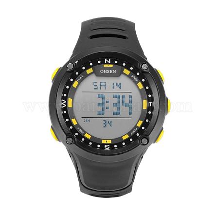 ファッションプラスチックメンズ電子腕時計  きいろ  55~71mm WACH-I005-03B-1