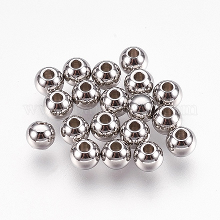 Danlingjewelry 304 cuentas espaciadoras de acero inoxidable STAS-DL0001-03A-1