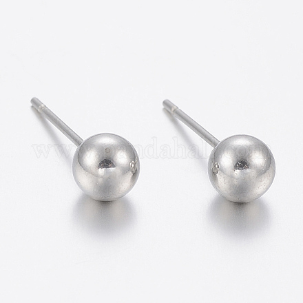304 Stainless Steel Stud Earrings STAS-K181-10-03P-1