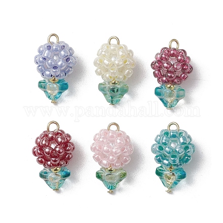 Стеклянные подвески из бисера PALLOY-MZ00593-1