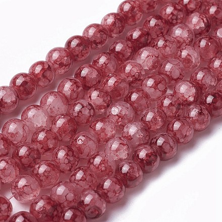 Chapelets de perles en verre peint par pulvérisation GLAA-A038-C-62-1