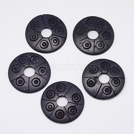 Dyed Wood Jewelry Findings Coconut Pi Disc Beads COCO-O001-J01-1