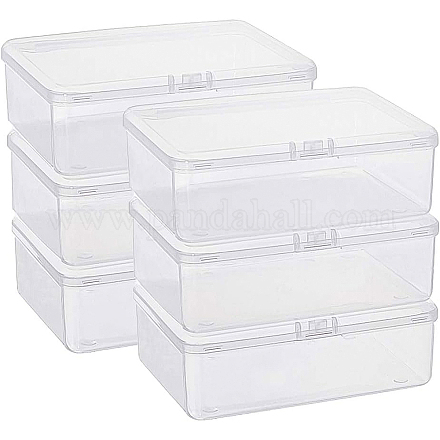 BENECREAT 18 Pack 2.5x1.73x0.78 Rectangle Clear Plastic Bead Storage Containers Box Case with lid for Earplugs CON-BC0005-94-1