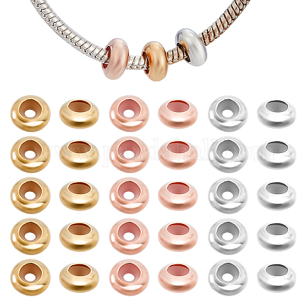 60шт 3 цвета латунные бусины&nbsp;KK-GA0001-91-1
