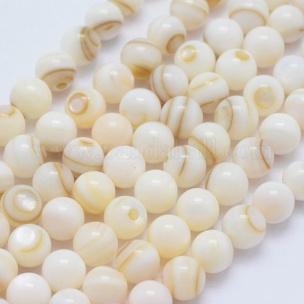 Chapelets de perles de coquillage G-F531-L-1