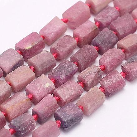 Natural Ruby/Red Corundum Beads Strands G-F509-62-1