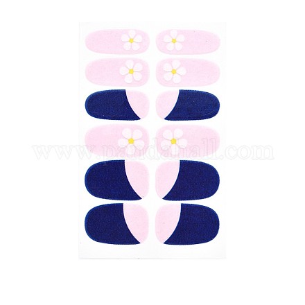 Pegatinas de calcomanías de uñas de cubierta completa de la serie de flores MRMJ-T109-WSZ474-1