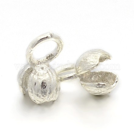 Bouts de perle en laiton KK-N0070-01S-B-1