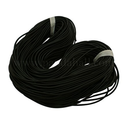 4mm Round Black Synthetic Rubber Cord X-RW008-3-1