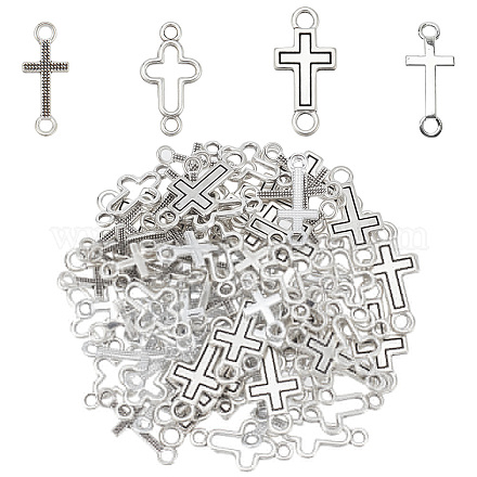 Nbeads 80Pcs 4 Styles Tibetan Style Alloy Connector Charms FIND-NB0003-90-1