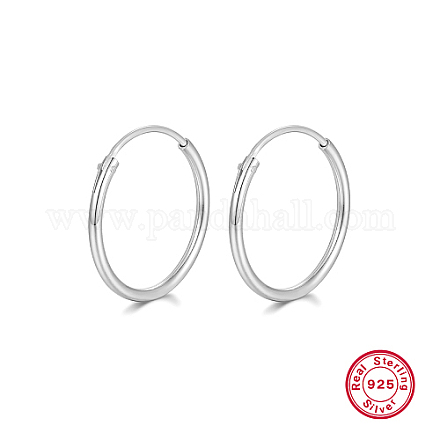 925 серебряные серьги-кольца с родиевым покрытием HA9525-08-1