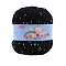Polyester Yarn, Tweed Yarn, for Sweater Hat, for Knitting Crochet Supplies, Black, 2mm, about 85.30 Yards(78m)/Skein