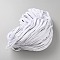 Braided Cotton Hollow Cord, Flat, White, 10mm, about 92.96 Yards(85m)/pc