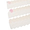 US 4.7~5 Yards Cotton Embroidery Flower Ribbons, Flat, White, 18 inch(457mm)