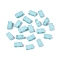 2-Hole Glass Seed Beads, Rubberized Style, Rectangle, Pale Turquoise, 4.5~5.5x2x2~2.5mm, Hole: 0.5~0.8mm
